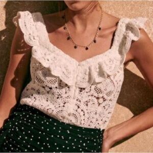 Sezane Dita Blouse in Ecru size 36 US 4